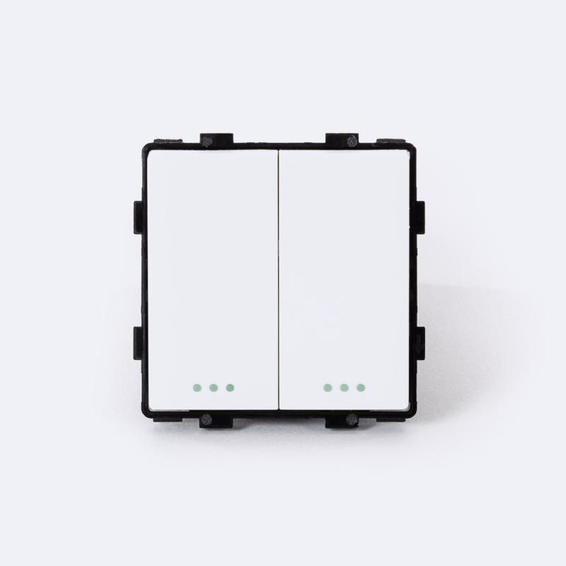 Image de Interrupteur Double Bouton-Poussoir Modern