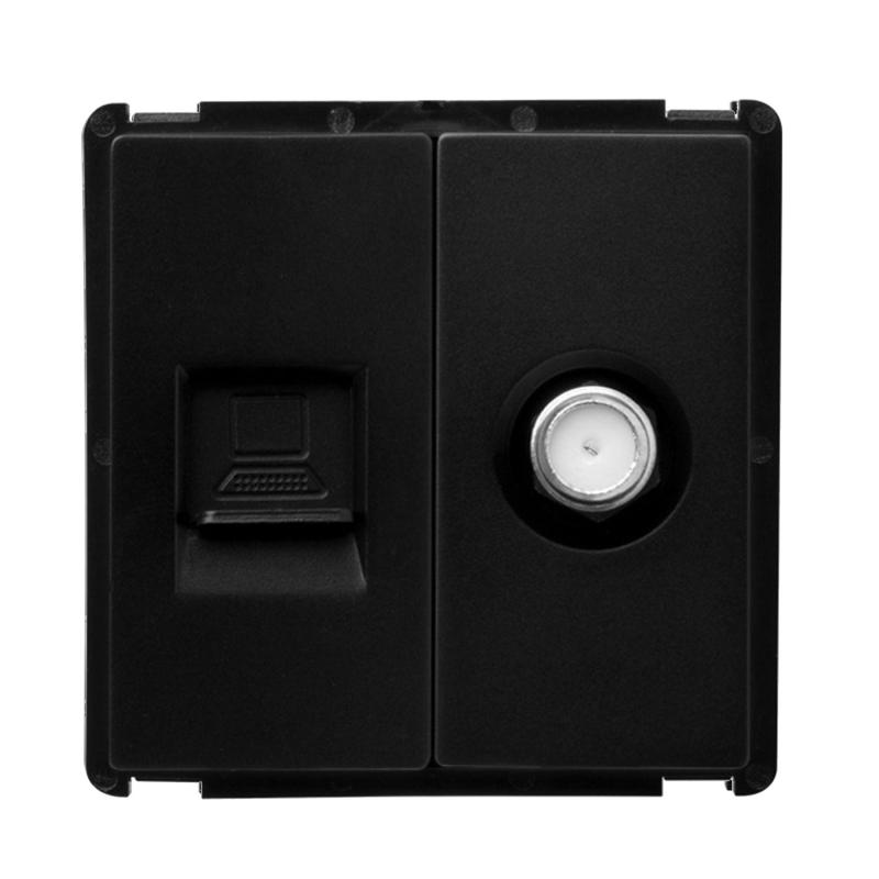 Immagine di Presa RJ45 Internet + Satellitare Modern