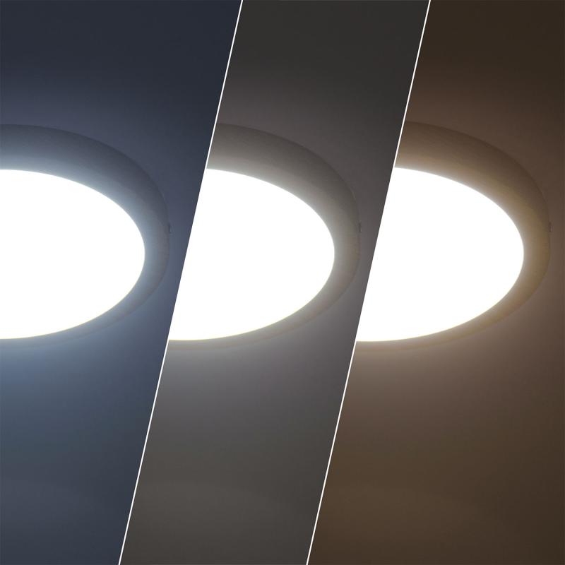 Image of 24W Galan Aluminium Selectable CCT SwitchDimm Circular LED Surface Lamp Ø280 mm