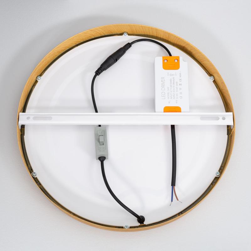 Image of 24W Galan Aluminium Selectable CCT SwitchDimm Circular LED Surface Lamp Ø280 mm