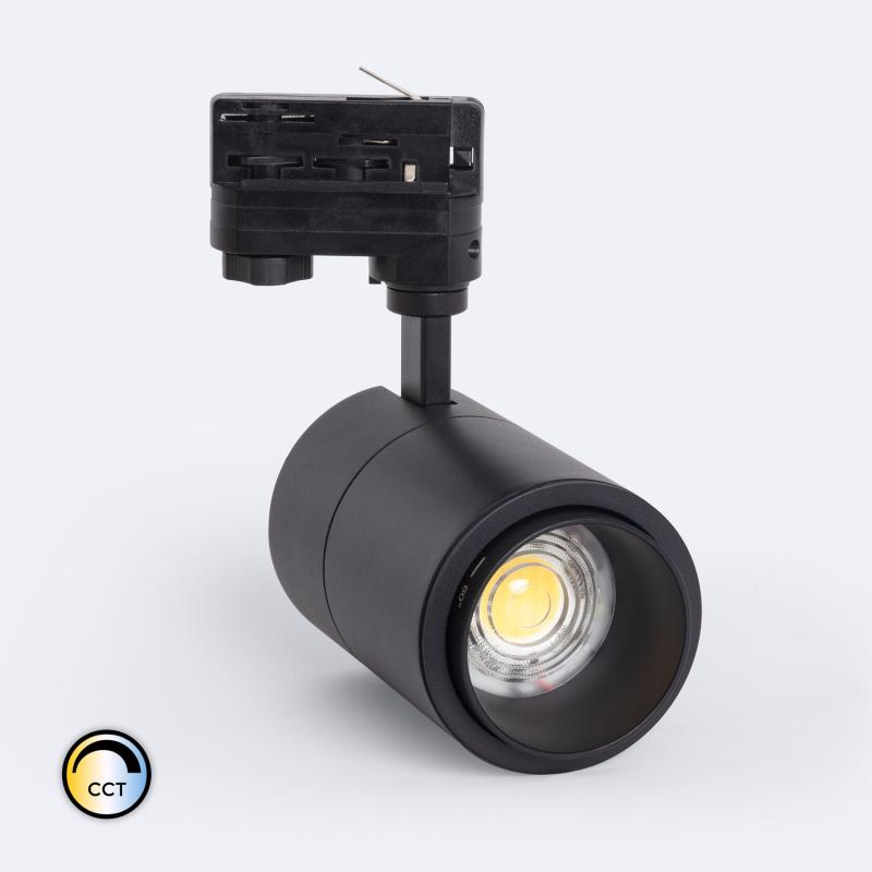 Spot LED Sur Rail Triphasé 30W LEDKIA LIGHTING - 2400lm COB Angle 36° Aluminium Blanc Neutre 4000K