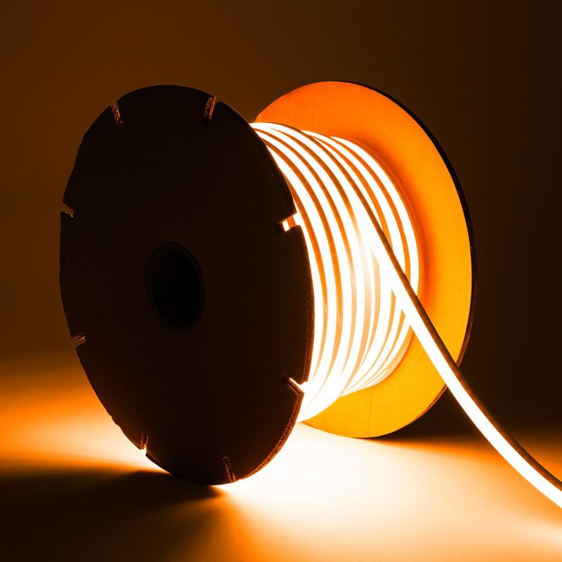 Immagine di Bobina 50m Striscia LED Neon Regolabile 220V SFLEX8 8W/m IP65 Taglio 100cm