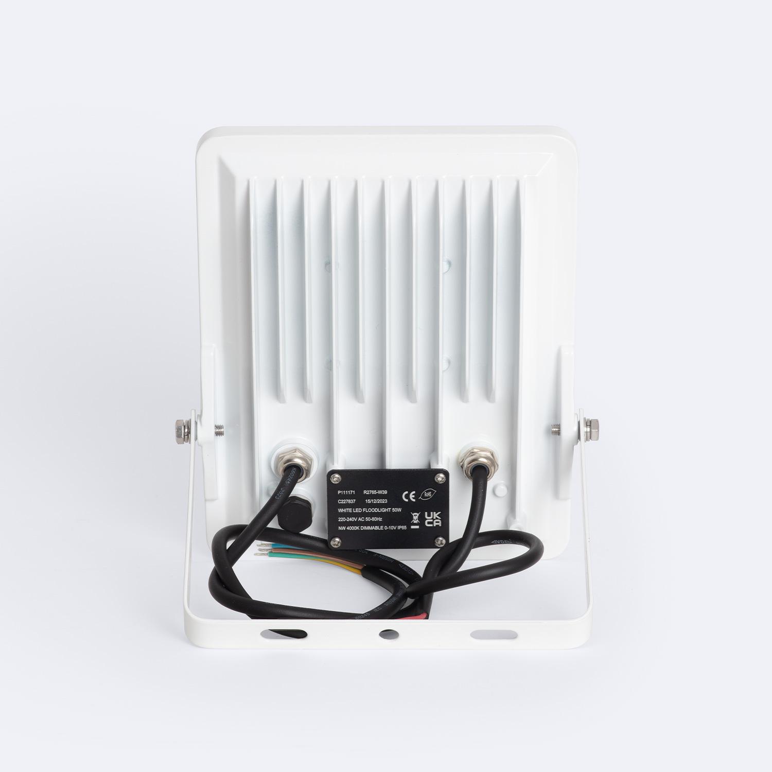 Naświetlacz LED 50W Regulacja 0-10V 170 lm/W IP65 ELEGANCE Slim PRO Biały - widok prezentacyjny