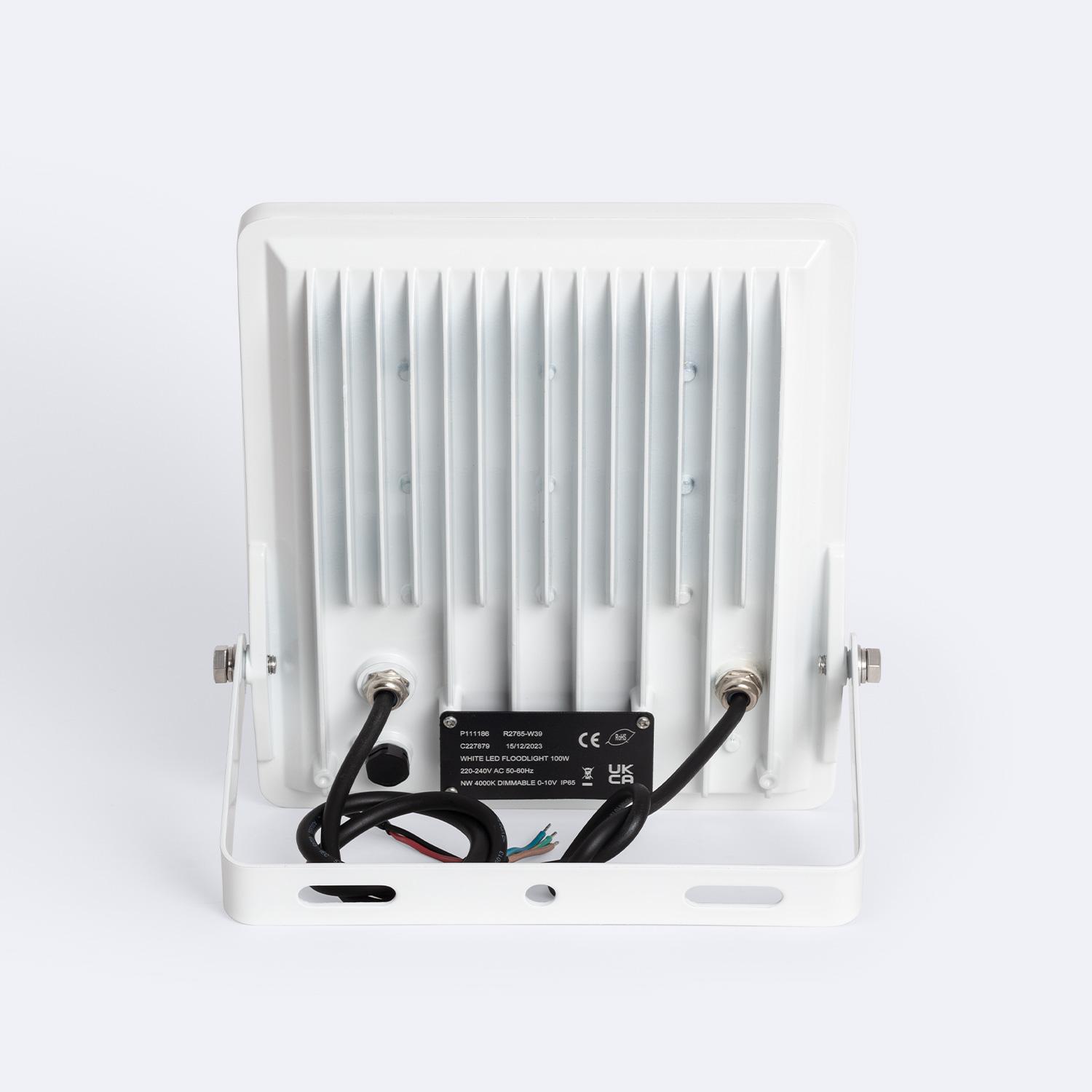 Naświetlacz LED 100W Regulacja 0-10V 170 lm/W IP65 ELEGANCE Slim PRO Biały - widok prezentacyjny