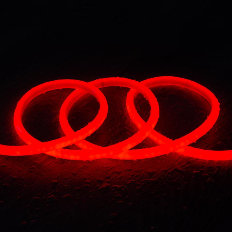 Afbeelding van Led Strip Neon Dimbaar 220V Rond N-FLEX 14 8W/m te knippen om de 100cm IP65 Op maat
