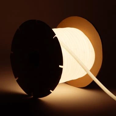 LED Pásek Neon Stmívatelný 220V ROLE 50m Kruhový 8W/m Střih každých 100cm IP65 N-FLEX14