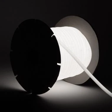 Bobina 50m Striscia LED Neon Regolabile 220V Circolare SFLEX14 8W/m IP65 Taglio 100cm