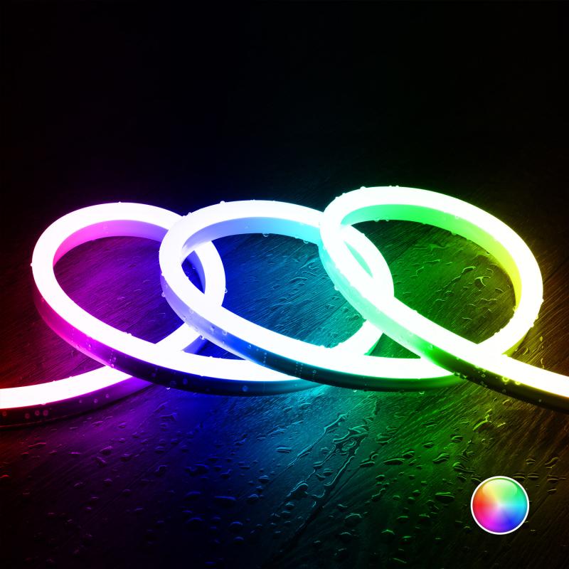 Obrázek 50m Role Neon Led Pásku RGB Stmívatelného 220V SFLEX12 IP65 Střih každých 100cm