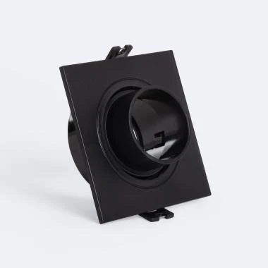 Portafaretto da Incasso Quadrato Basculante Basso UGR per Lampadina LED GU10 / GU5.3 Foro Ø75 mm Suefix