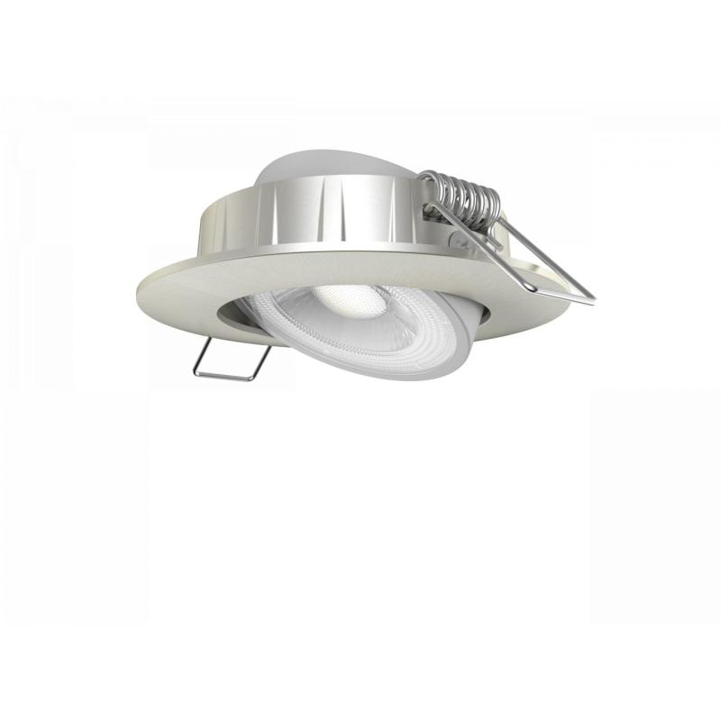 Afbeelding van Downlight Spot LED 5W Richtbaar Geborsteld Nikkel, Snede Ø68 mm