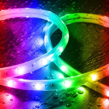 Afbeelding van LED Strip Outdoor Solar 24V DC SMD2835 60 LED/m 25m IP65 Breedte 12mm in te korten om de  100cm