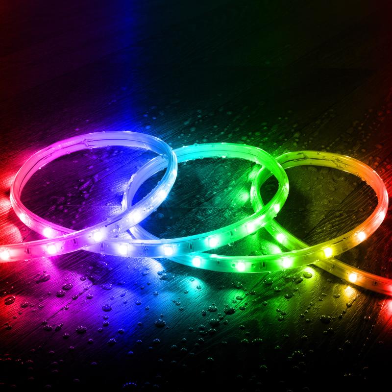 Immagine di Striscia LED per Esterni Solare 24V DC SMD2835 60 LED/m 25m Larga 12mm IP65 Taglio 100cm