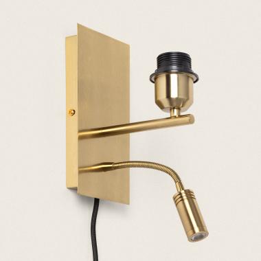 Wandhalterung mit Lampenfassung und Leselicht 2,5W Metall Linna