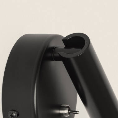 Image de Lampe Murale LED 2.5W Ronde Aluminium avec Port USB Gazny