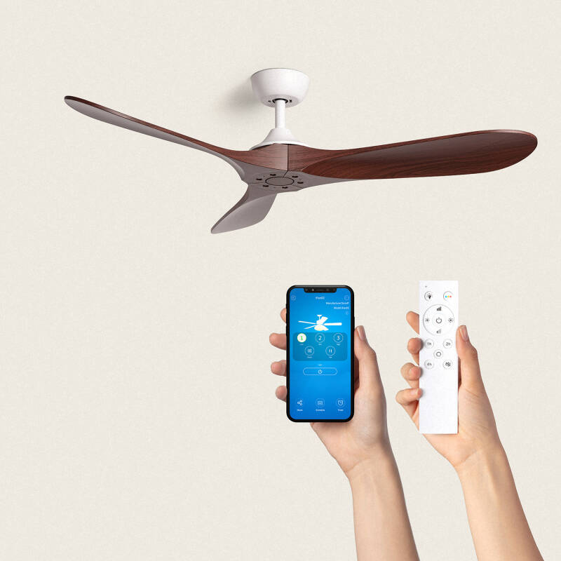 Image de Ventilateur de Plafond Silencieux Extérieur Spetses 132cm Moteur DC