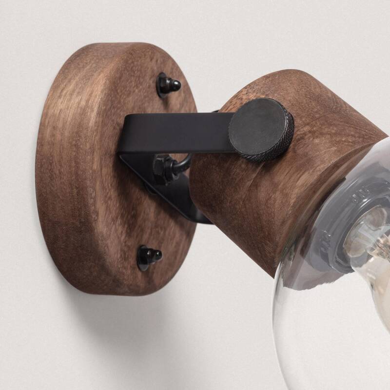 Afbeelding van Wandlamp Hout en Glas Dallas Glass  ILUZZIA 