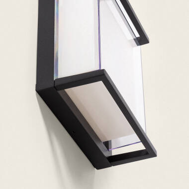Image de Applique Murale Extérieure LED 18W Aluminium Éclairage Carré Noir Rale