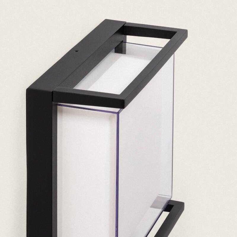 Image de Applique Murale Extérieure LED 18W Aluminium Éclairage Carré Noir Rale