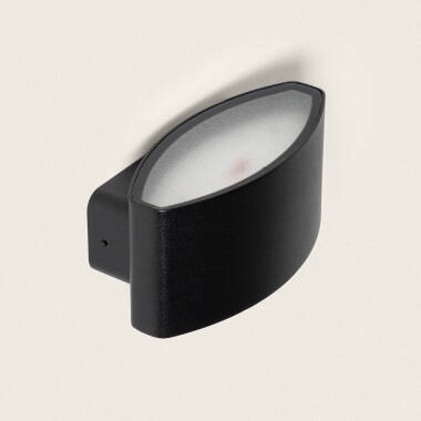Image of Masha Oblong 12W Double Sided Outdoor LED Wall Lamp in Black 