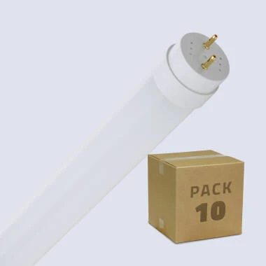 Tube LED T8 Verre 60 cm Connexion Latérale 9W 140 lm/W (Pack de 10)