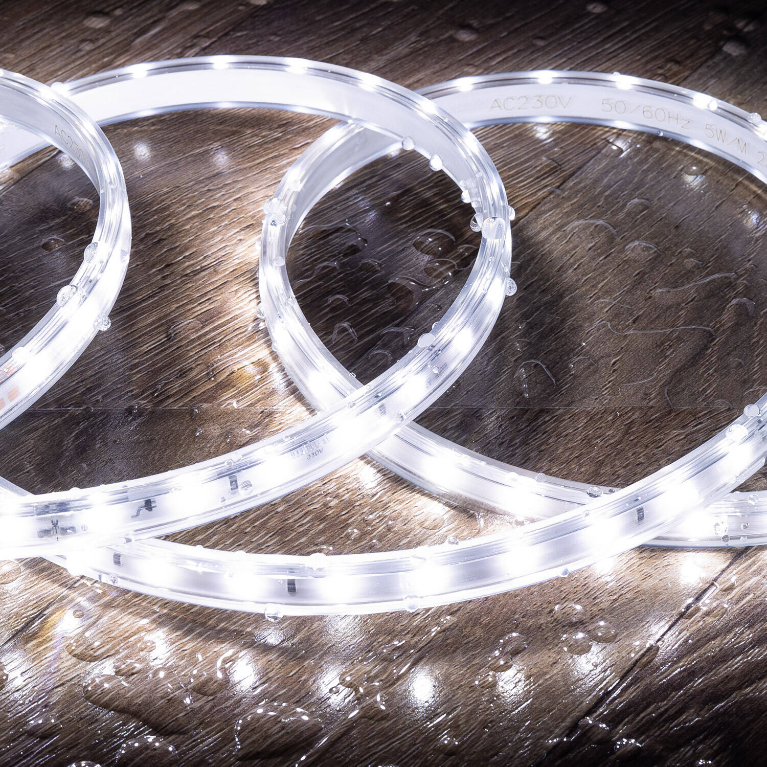 Taśma Led Ściemnialna 220V SMD 60 LED/m ROLKA 50m 6W/m 600lm/m Szerokość 12mm Cięcie 20cm IP65 - widok prezentacyjny