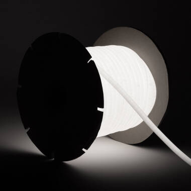 50M 220V LED Neon Strip Dimmable Round SFLEX14 8W/m Cut at Every 100cm IP65