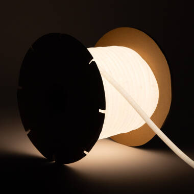 50M 220V LED Neon Strip Dimmable Round N-FLEX14 8W/m Cut at Every 100cm IP65