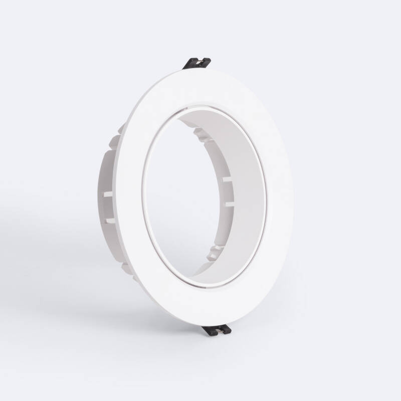 Immagine di Portafaretto Downlight da Incasso Circolare Orientabile per Lampadina LED GU10 AR111 Foro Ø135 mm