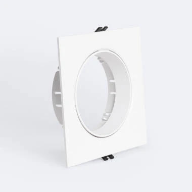 Portafaretto da Incasso Quadrato Orientabile per Lampadina LED GU10 AR111 Foro Ø135 mm