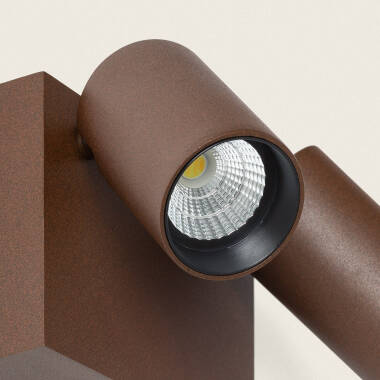 Bild von LED Wandleuchte Außen 18W Aluminium CCT wählbar zwei Strahler Kuriya