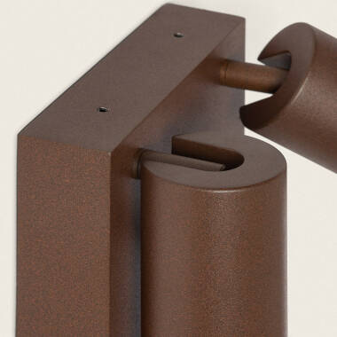 Immagine di Applique da Parete per Esterni LED 18W Alluminio CCT Selezionabile Due Faretti Kuriya