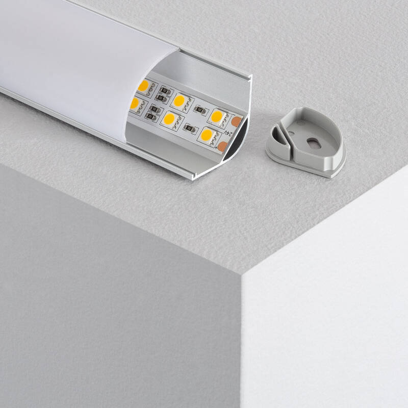 Image of 1m Aluminium Round Corner Profile for LED Strips up to 20 mm Image of 1m Aluminium Round Corner Profile for LED Strips up to 20 mm