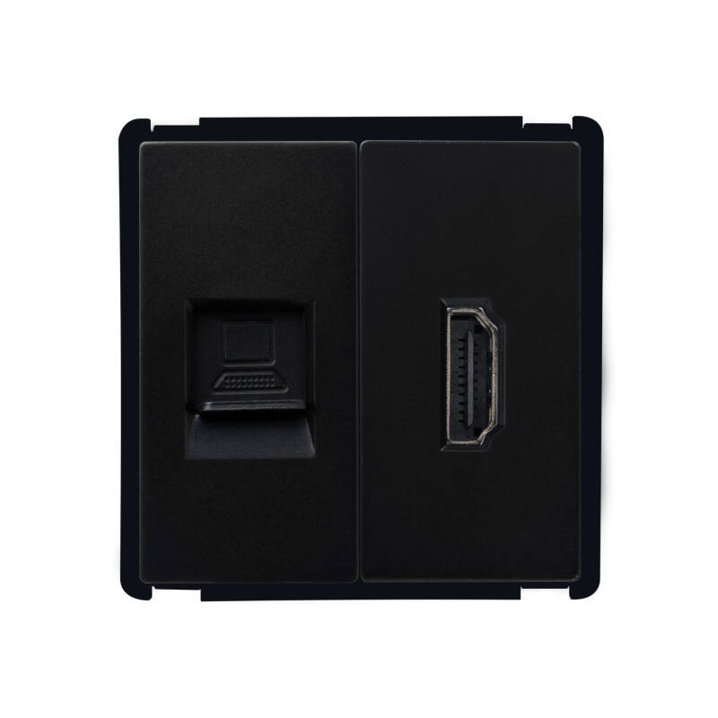 Modern RJ45 Internet + HDMI Socket - Ledkia