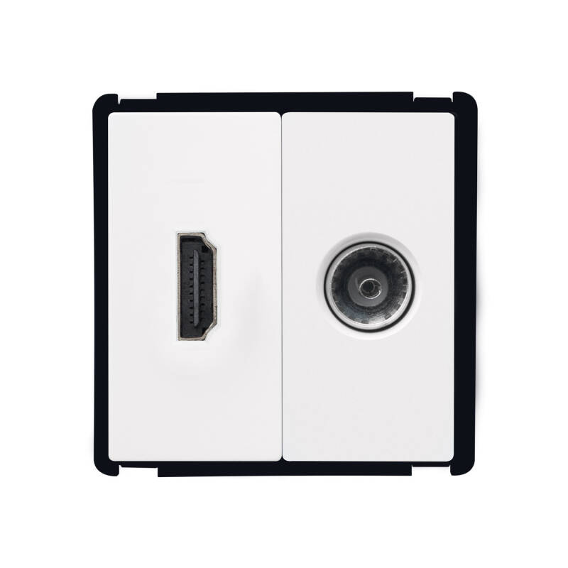 Image of HDMI + TV Jack Module Modern 