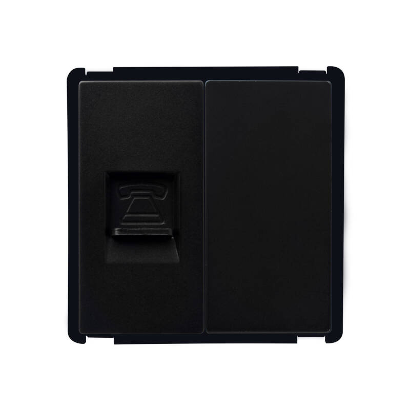 Image of Telephone Socket + Blind Cover Plate Modern