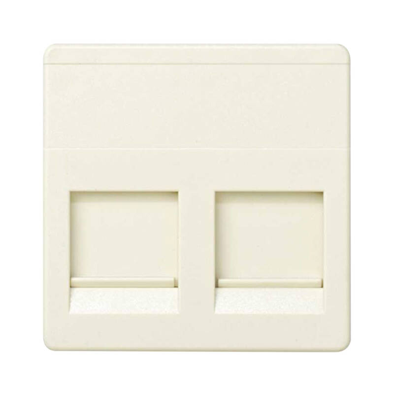 Bild von Doppelte Telefonsteckdosenabdeckung RJ11 + Internet RJ45 SIMON 27 Play 27486