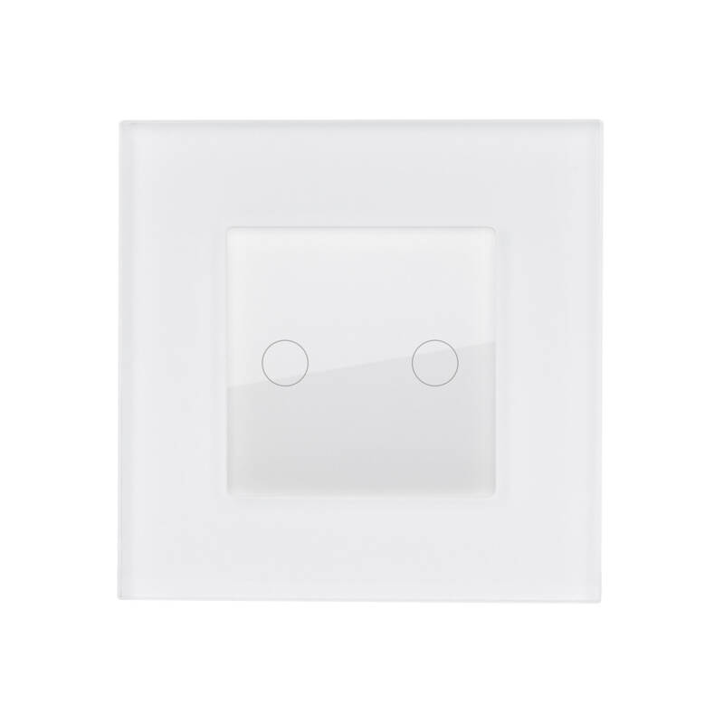 Image of Tactile Double Switch with Modern Glass Frame