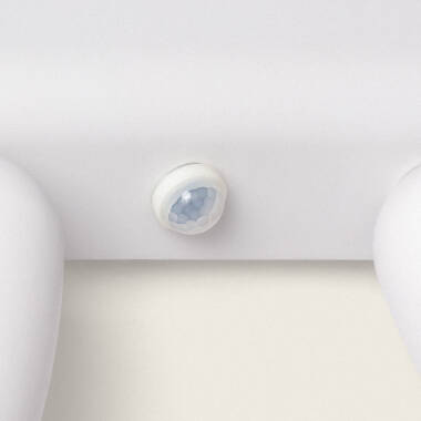 Afbeelding van Wandlamp Outdoor LED 12W Aluminium met Bewegingssensor PIR Abel Large Twee Spots