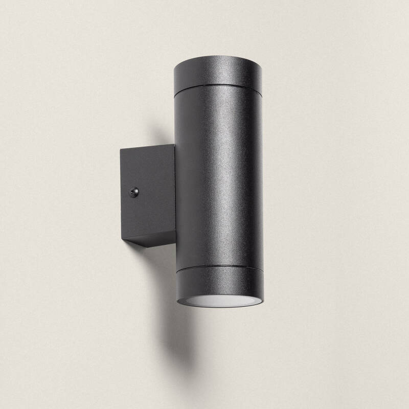 Image of Oakham Aluminium Outdoor Double Sided LED Wall Lamp in Black