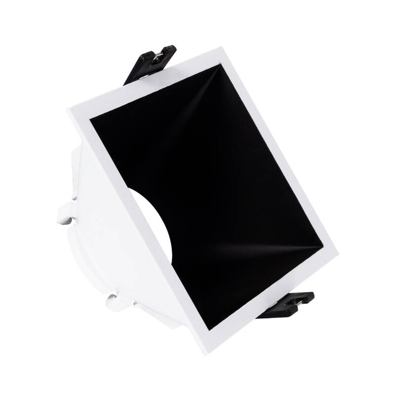 Afbeelding van Vierkante Inbouw Ring  45º Laag  UGR Voor LED GU10 / GU5.3 Led Lamp Zaagmaat 85x85 mm