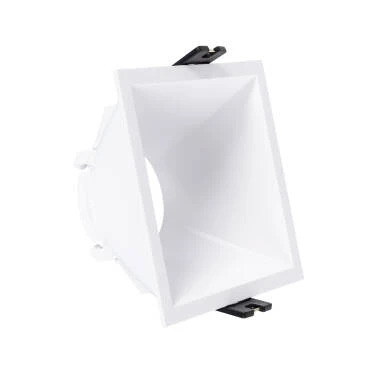 Portafaretto da Incasso Quadrato Basso UGR per Lampadina LED GU10 Foro 85x85 mm