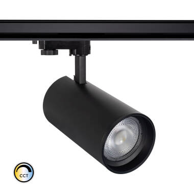 Rail Spot d'Angelo Zwart LED 30W CCT Selecteerbaar LIFUD met Variabele Optiek voor Driefasige Rail
