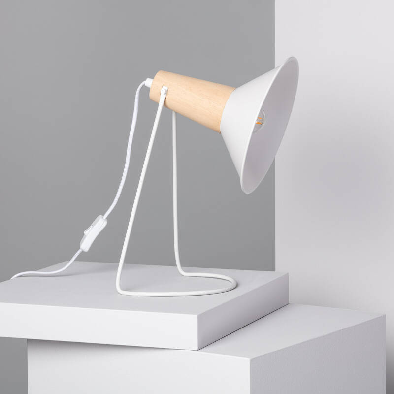 Image de Lampe à Poser Métal et Bois Lanni