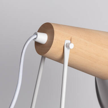 Image de Lampe à Poser Métal et Bois Lanni