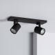 Image de Spot à Douille Double en Saillie Orientable Aluminium Gylu à Ampoule GU10 