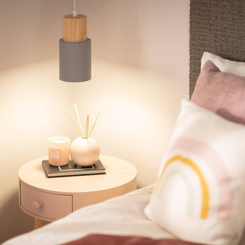 Image of Kidonge Aluminium & Wood Pendant Lamp