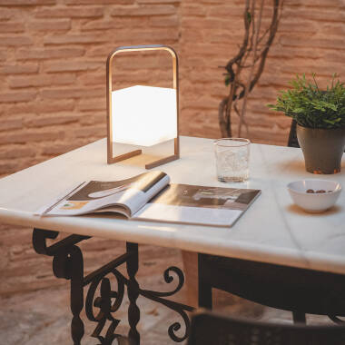 Image of Tiber Portable Outdoor LED Table Lamp with USB Rechargeable Battery