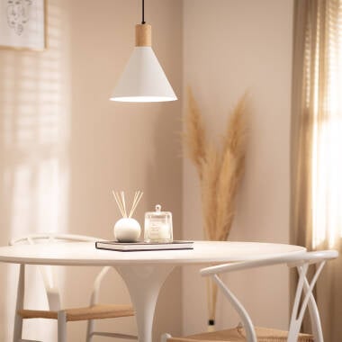 Afbeelding van Hanglamp Aluminium en Hout Arbat 