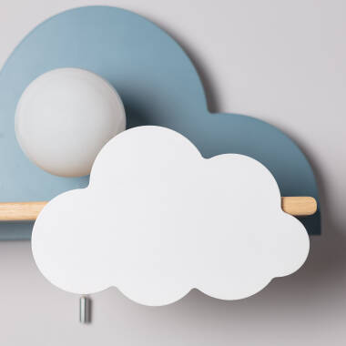 Bild von Wandleuchte aus Holz und Metall für Kinder Mahina