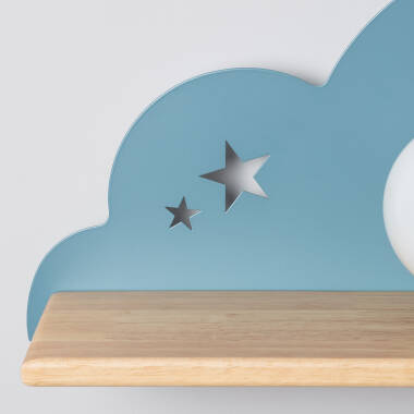 Bild von Wandleuchte aus Holz und Metall für Kinder Mahina